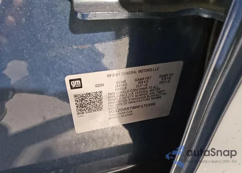 2024 Chevrolet Malibu Lt z USA, uszkodzony, nr VIN 1G1ZD5ST8RF171596